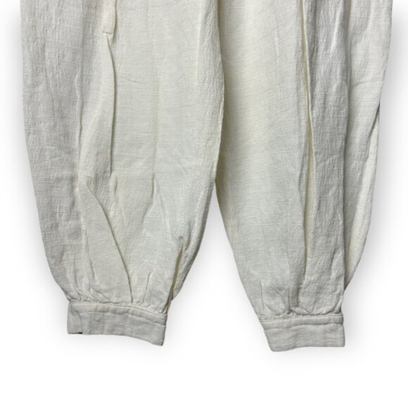 Shona Joy Harem Style Cream Linen Pants - Picture 6 of 8